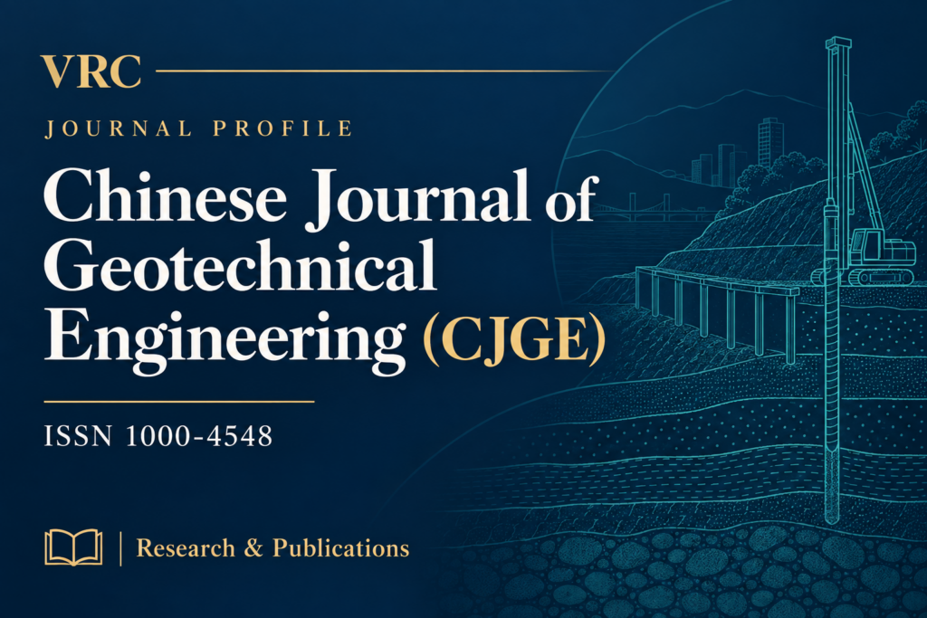 VRC journal profile: Chinese Journal of Geotechnical Engineering (CJGE), ISSN 1000-4548.