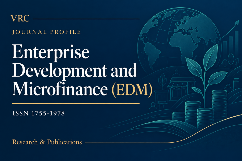 VRC journal profile: Enterprise Development and Microfinance (EDM), ISSN 1755-1978.