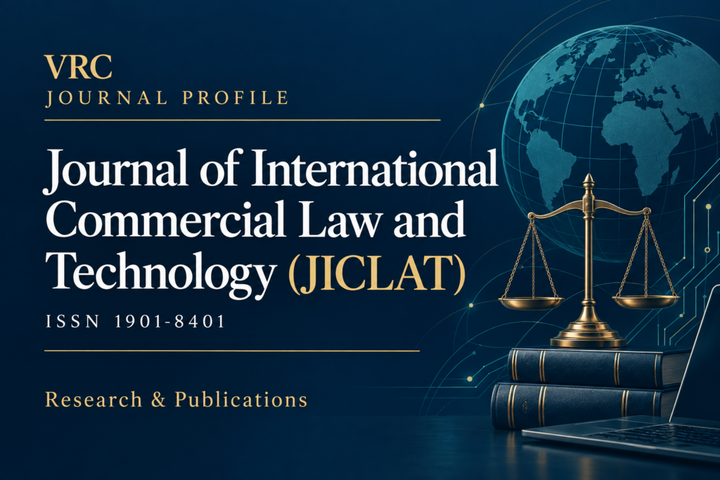 VRC journal profile: Journal of International Commercial Law and Technology (JICLAT), ISSN 1901-8401.