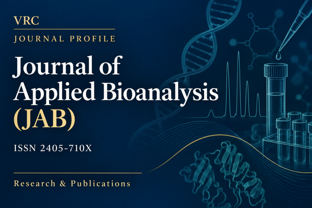 VRC journal profile: Journal of Applied Bioanalysis (JAB), ISSN 2405-710X.