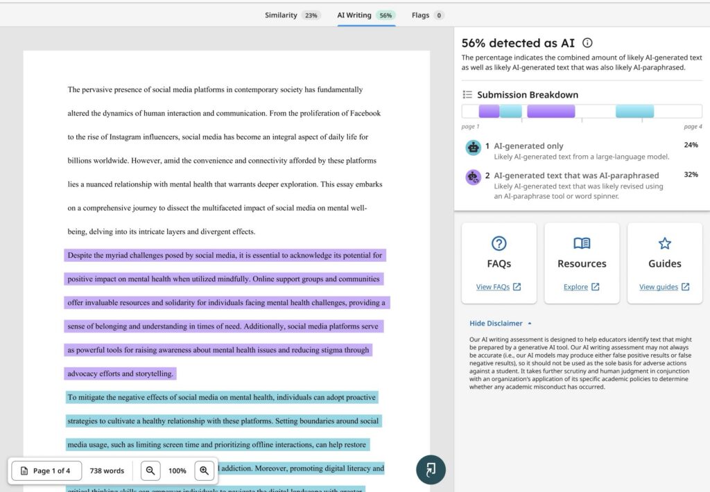 AI & Similarity Reports research service